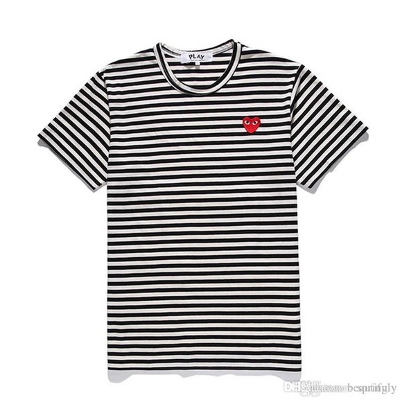 SOLD Comme des Garçons PLAY Stripe T-Shirt - Picture 1 of 1